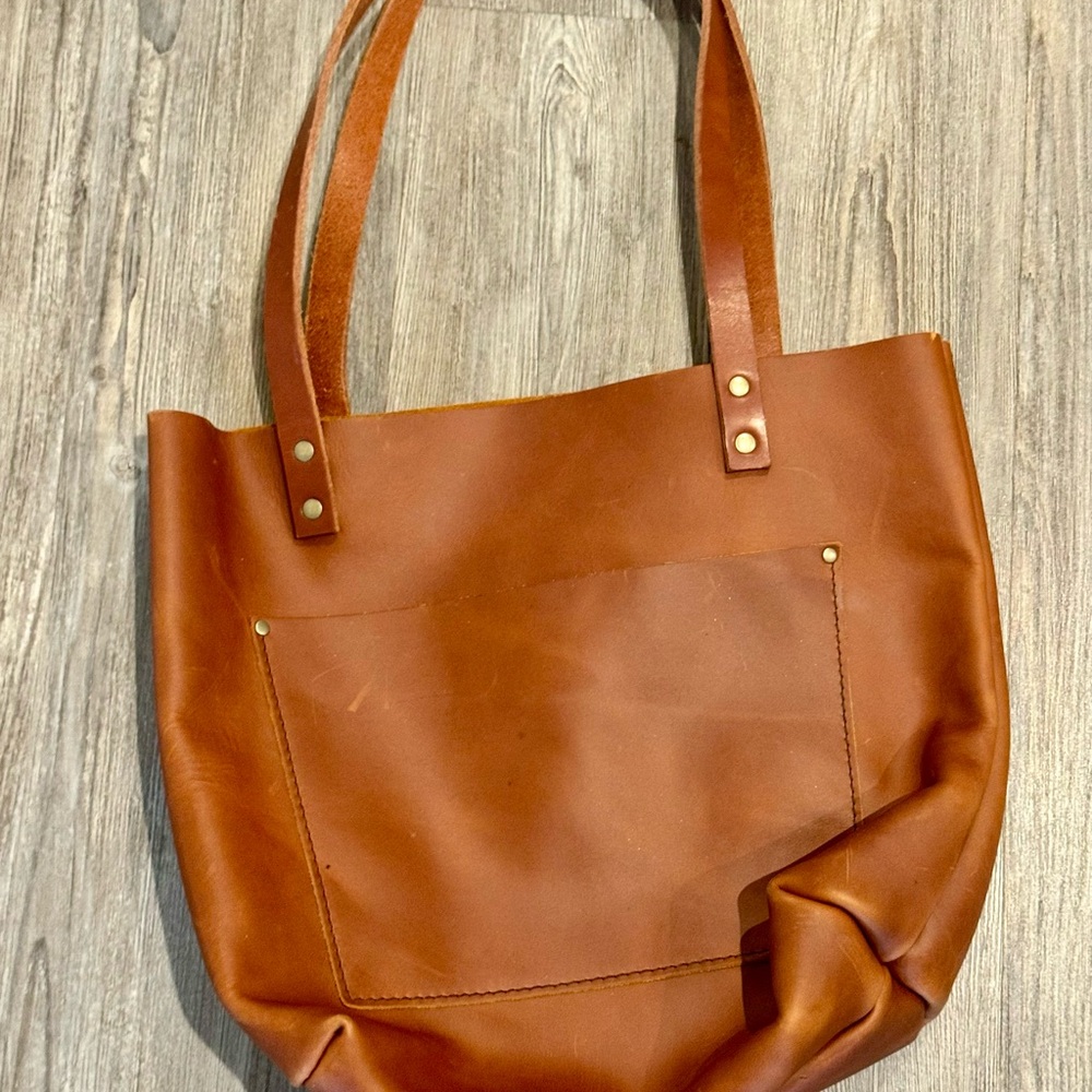 Portland Leather Tan Tote Bag